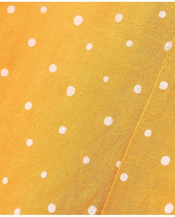 Babyhug Printed Capri With Suspenders - Yellow