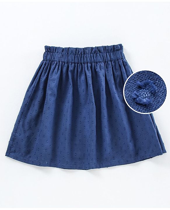 Pine Kids Mid Thigh Dobby Skirt - Blue