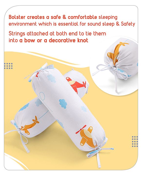 Babyhug Premium 180 TC Cotton Baby Bedding Essentials Set Pack of 6 Aeroplane Theme-Navy Blue