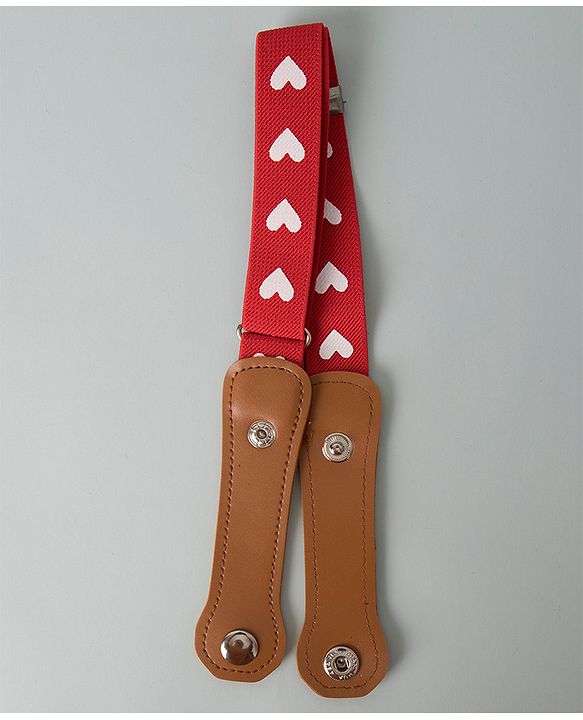 Babyhug Free Size Belt Heart Print - Red