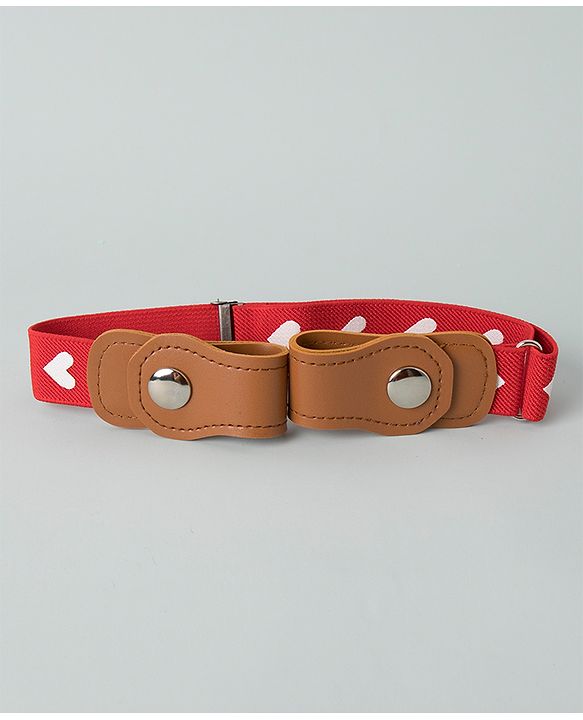 Babyhug Free Size Belt Heart Print - Red