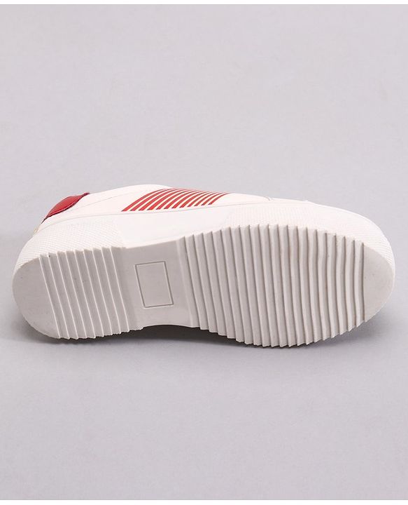 Pine Kids Casual Elasticated Lace Closure Shoes with Chunky Sole - White Royal Blue