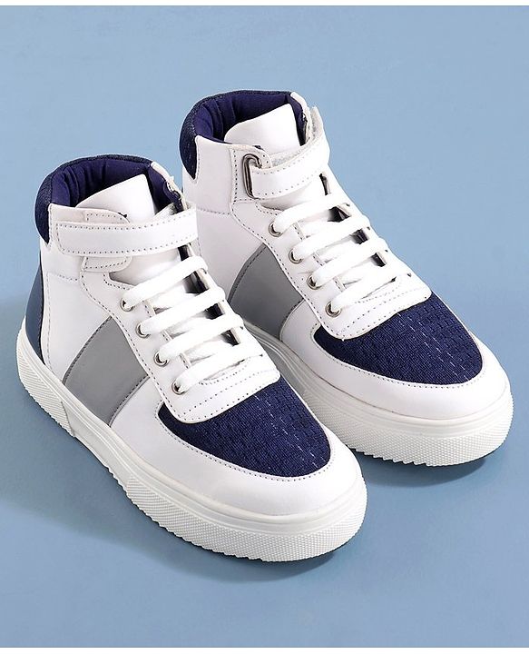 Pine Kids Lace Up Casual Shoes Color Block - White