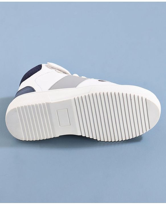 Pine Kids Lace Up Casual Shoes Color Block - White
