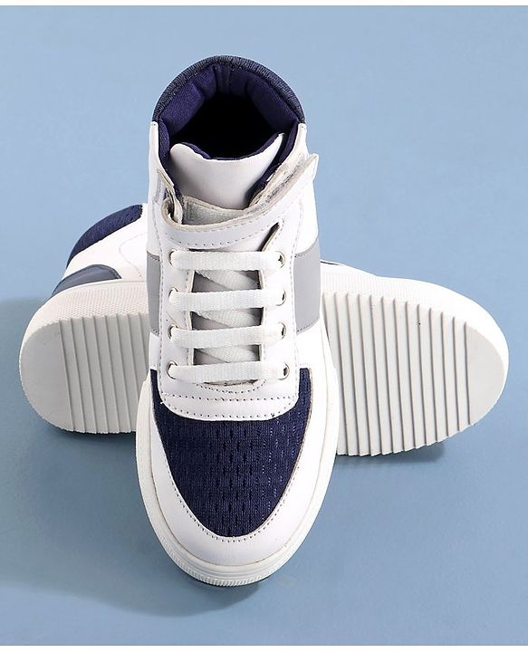 Pine Kids Lace Up Casual Shoes Color Block - White