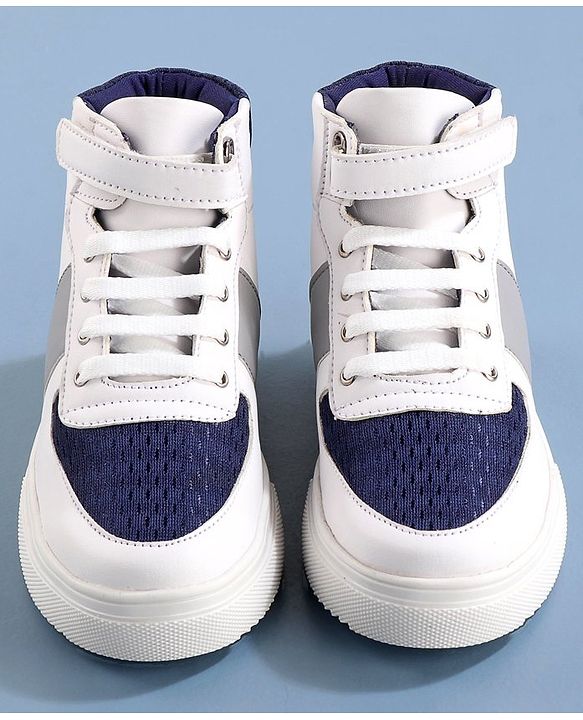 Pine Kids Lace Up Casual Shoes Color Block - White