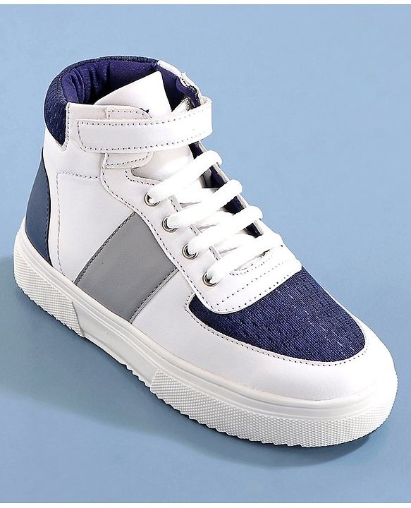 Pine Kids Lace Up Casual Shoes Color Block - White