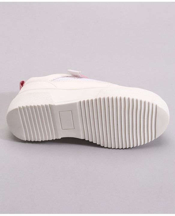 Pine Kids Casual Elasticated Straps Shoes with Chunky Sole - White
