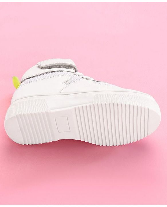 Pine Kids High Ankle Casual Shoes - White Green