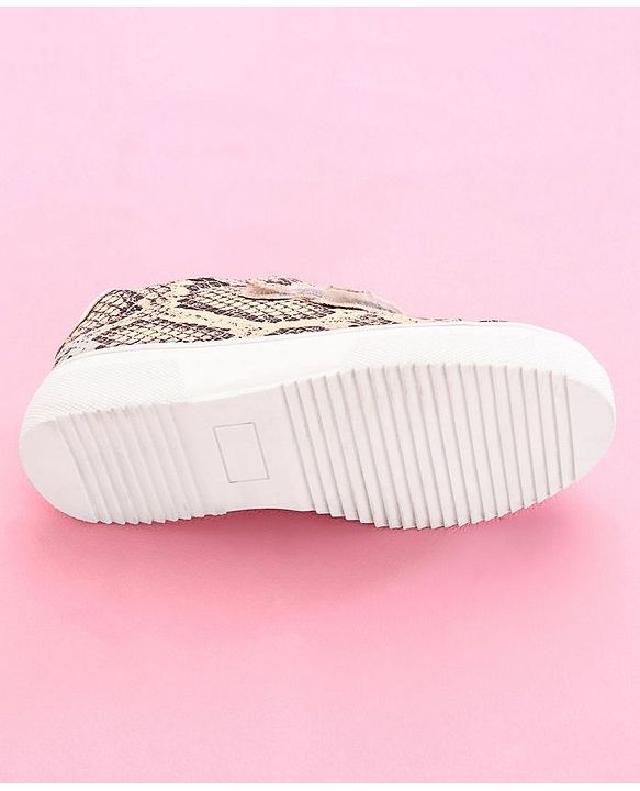 Pine Kids Casual Shoes Animal Print - Maroon Beige