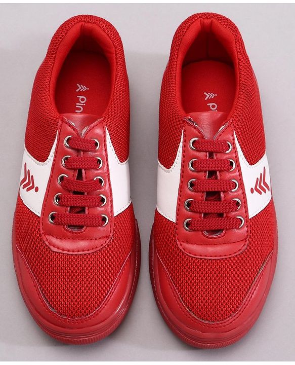 Pine Kids Casual Elasticated Lace Closure Chunky Shoes - Red