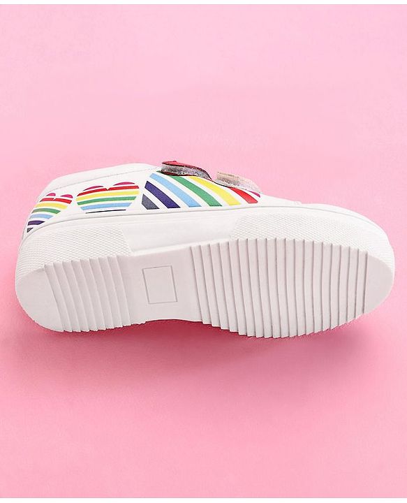 Pine Kids Casual Shoes - White Red