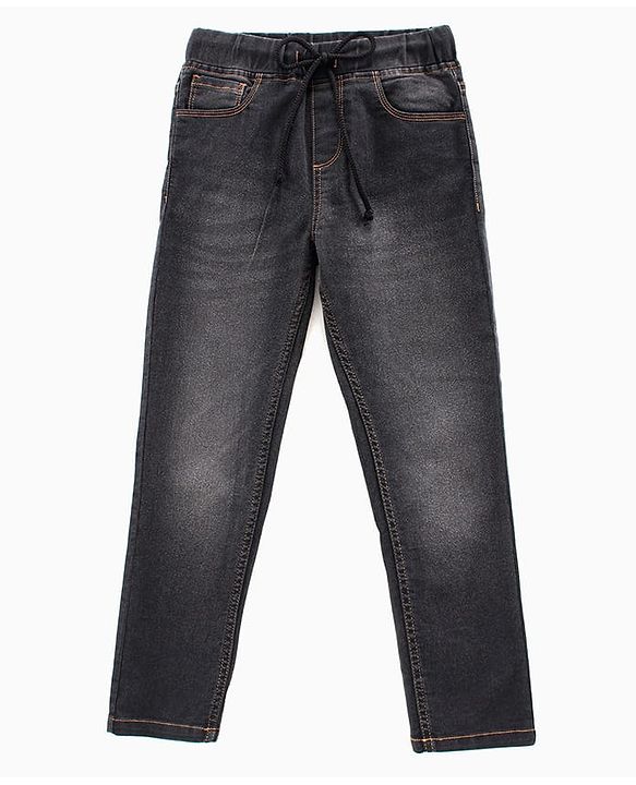 Pine Kids Full Length Emzyme Wash Jeans - Black
