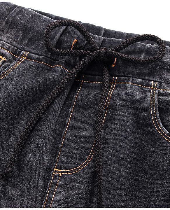 Pine Kids Full Length Emzyme Wash Jeans - Black