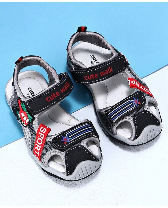 Cute Walk by Babyhug Sandals - Black