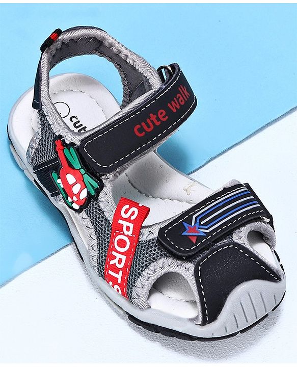 Cute Walk by Babyhug Sandals - Black