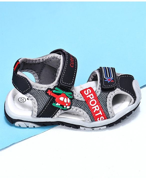 Cute Walk by Babyhug Sandals - Black
