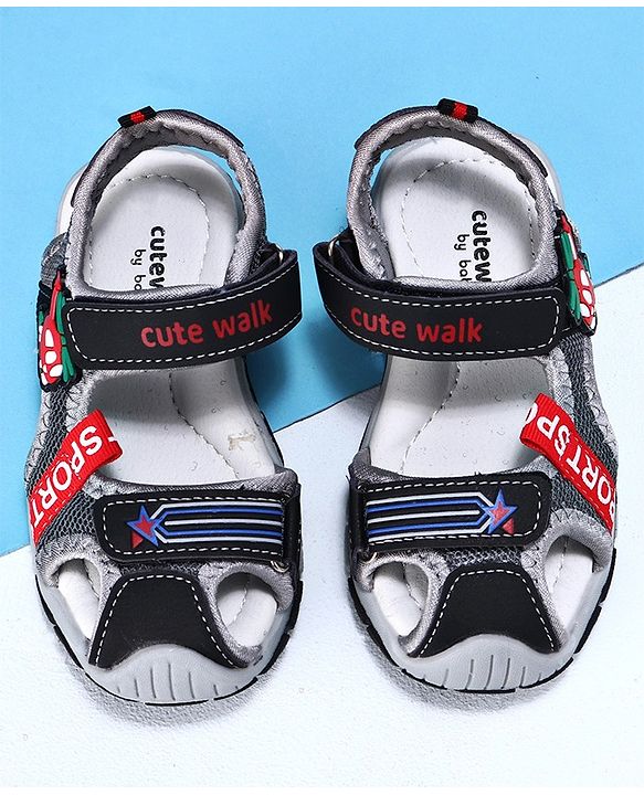 Cute Walk by Babyhug Sandals - Black