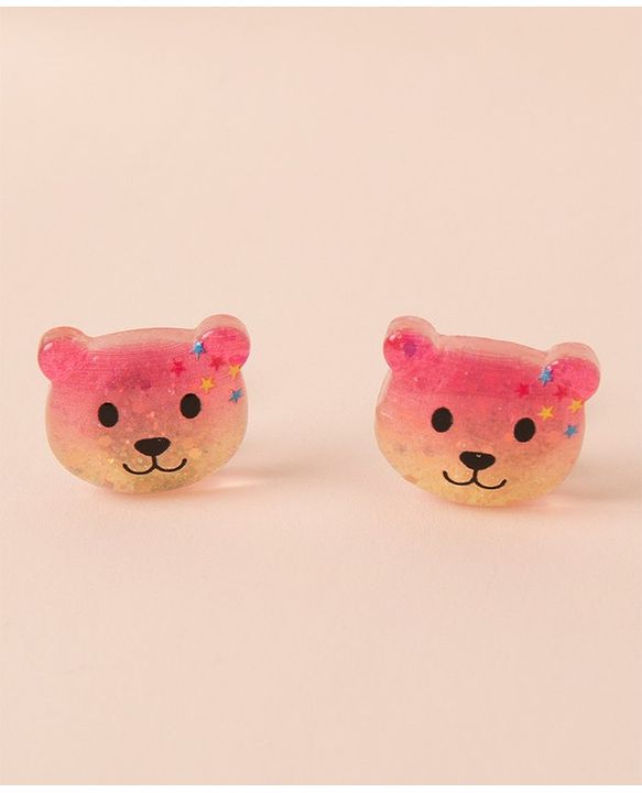 Babyhug Teddy Bear Earrings - Multicolor