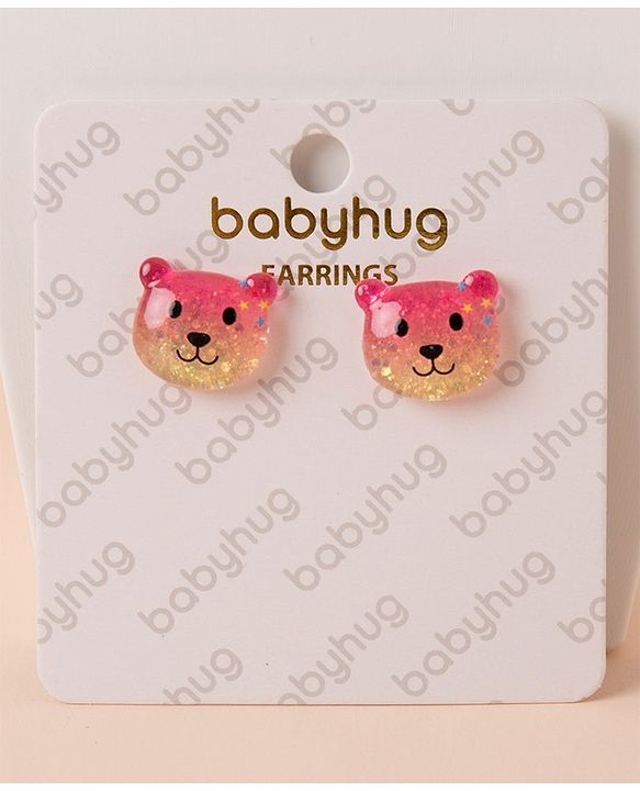 Babyhug Teddy Bear Earrings - Multicolor