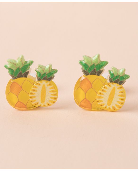 Babyhug Pineapple Earrings - Yellow