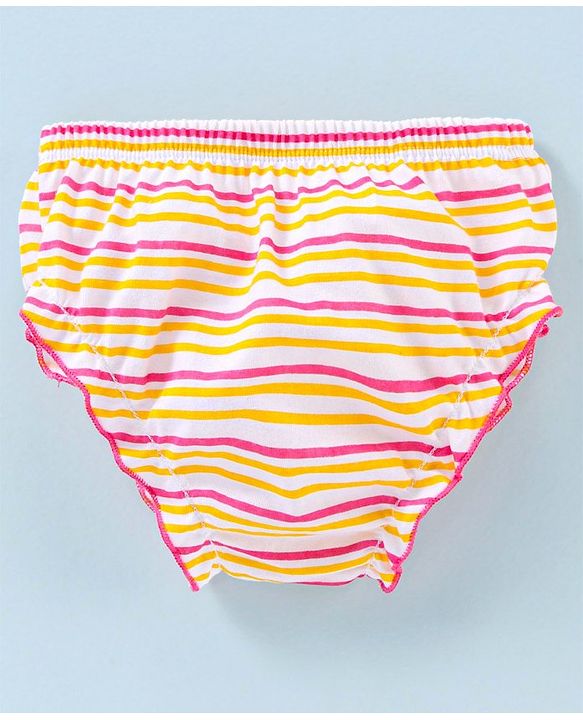 Babyhug 100% Cotton Bloomers Heart Print Pack of 3 - Multicolor