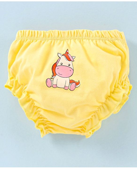 Babyhug 100% Cotton Bloomers Heart Print Pack of 3 - Multicolor