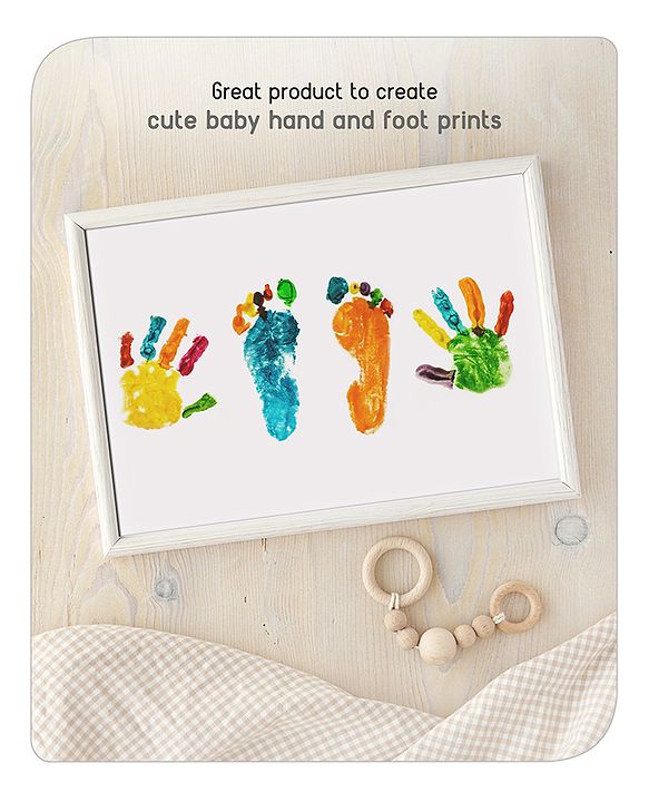 Babyhug Color O Splash Washable Finger Paints - 7 Pieces | Vibrant Washable Finger Paint Set | Unleashes Artistic Expression & Sensory Fun | Non-Toxic & Safe | BIS Certified