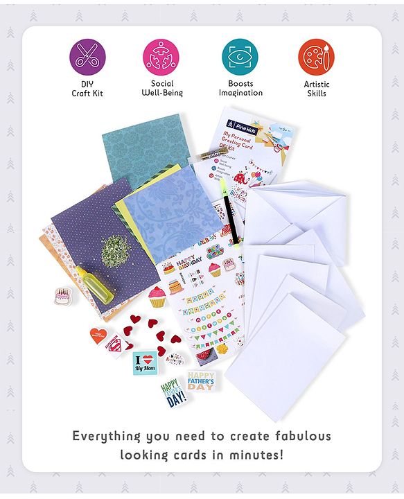 Pine Kids My Personal Greeting Card DIY Kit - Multicolour