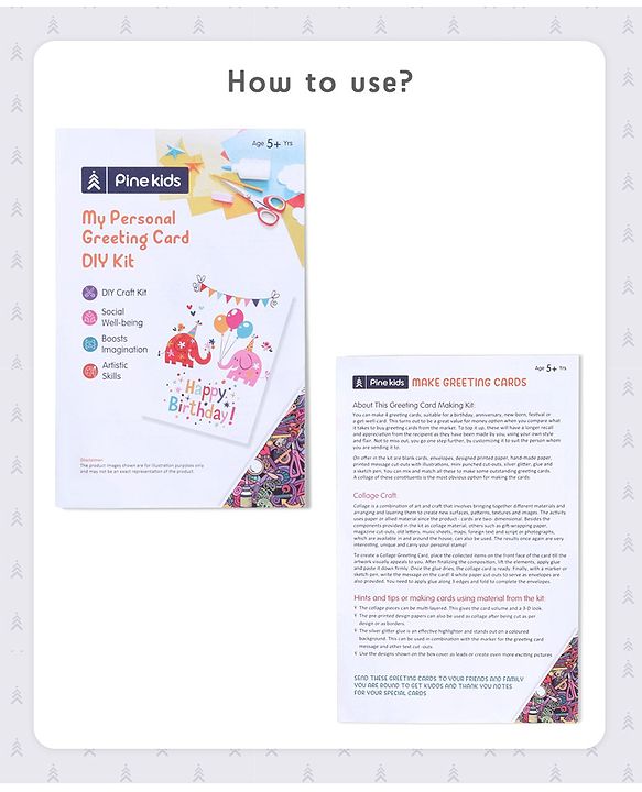 Pine Kids My Personal Greeting Card DIY Kit - Multicolour