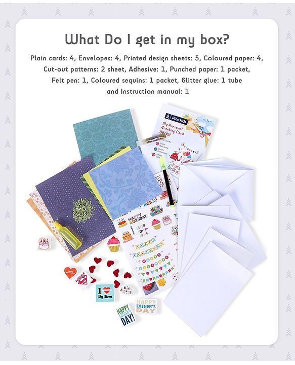 Pine Kids My Personal Greeting Card DIY Kit - Multicolour