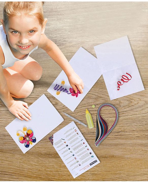 Pine Kids Swirl N Twirl Paper Quilling DIY Kit - Multicolour