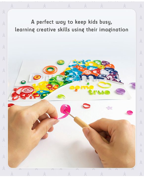 Pine Kids Swirl N Twirl Paper Quilling DIY Kit - Multicolour