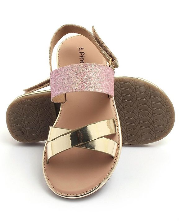 Pine Kids Party Wear Sandals - White