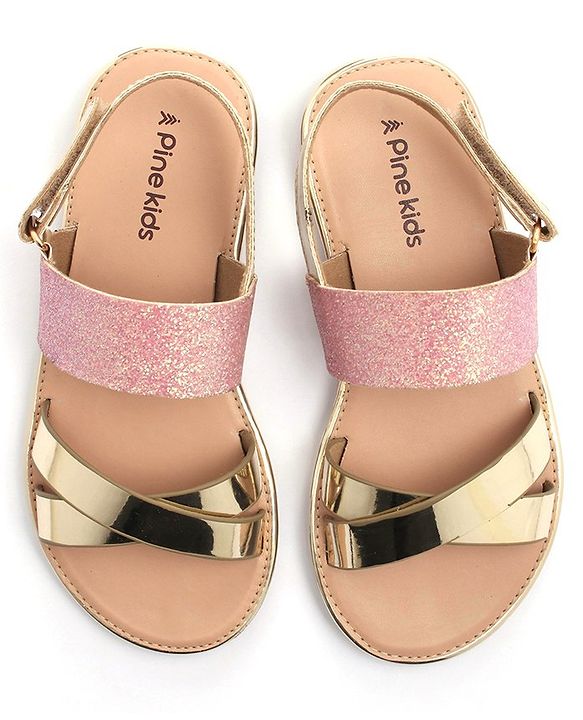 Pine Kids Party Wear Sandals - White