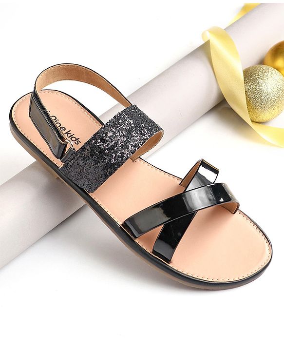 Pine Kids Party Wear Sandals - White