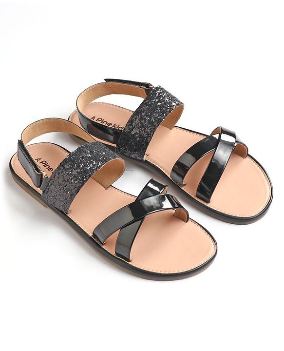 Pine Kids Party Wear Sandals - White