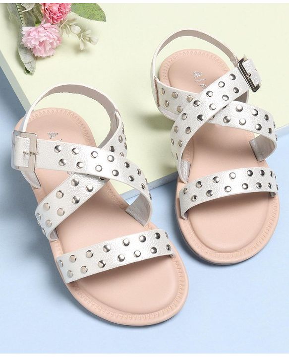 Pine Kids Party Wear Sandals - Silver