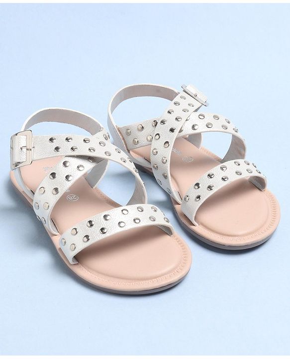 Pine Kids Party Wear Sandals - Silver