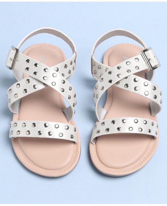 Pine Kids Party Wear Sandals - Silver