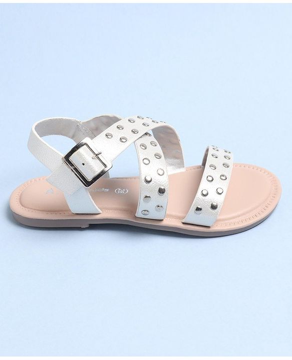 Pine Kids Party Wear Sandals - Silver