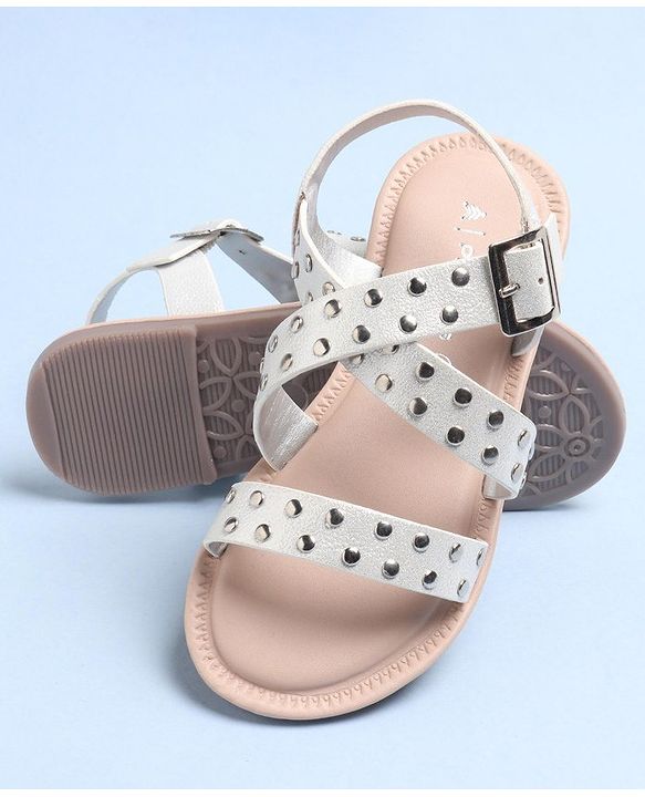 Pine Kids Party Wear Sandals - Silver
