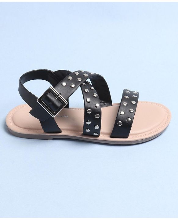 Pine Kids Party Wear Sandals - Black