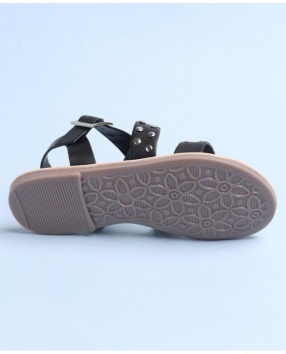 Pine Kids Party Wear Sandals - Black