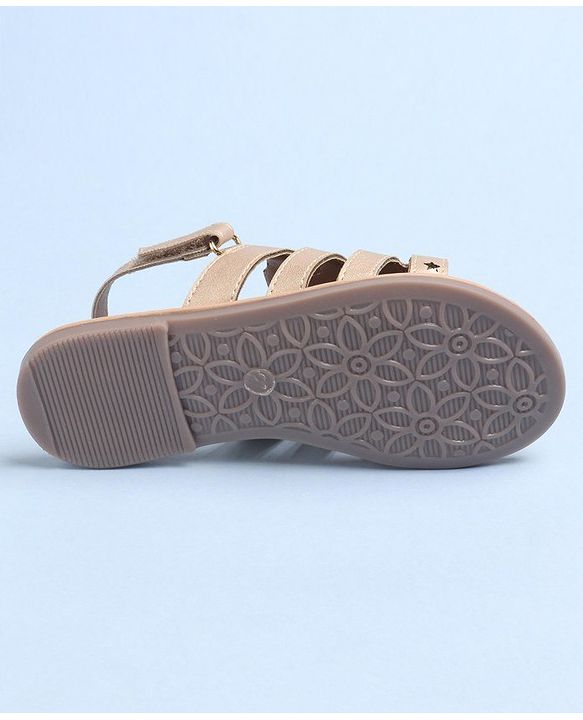 Pine Kids Party Wear Sandals - Golden
