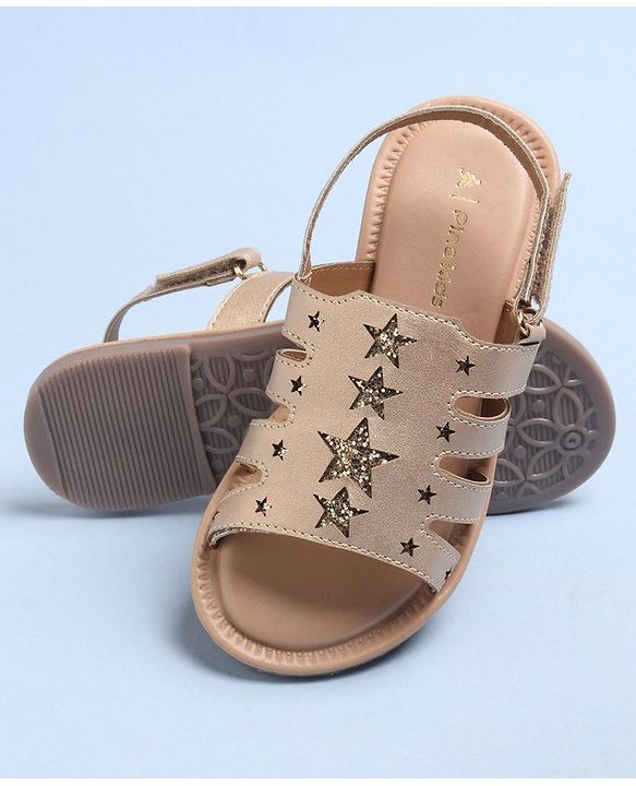 Pine Kids Party Wear Sandals - Golden