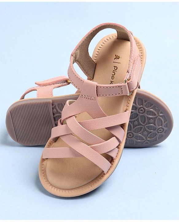 Pine Kids Sandals With Velcro Closure - Pink
