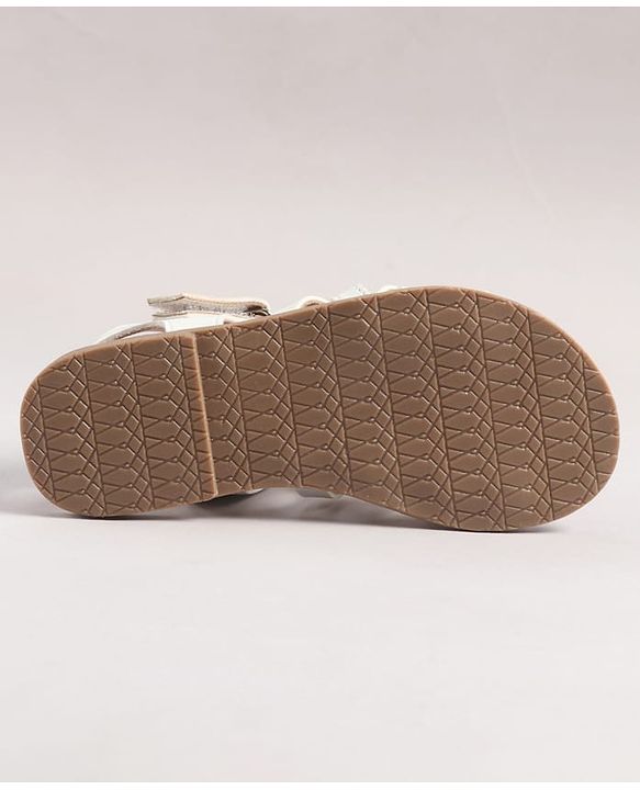 Pine Kids Sandals With Velcro Closure - White