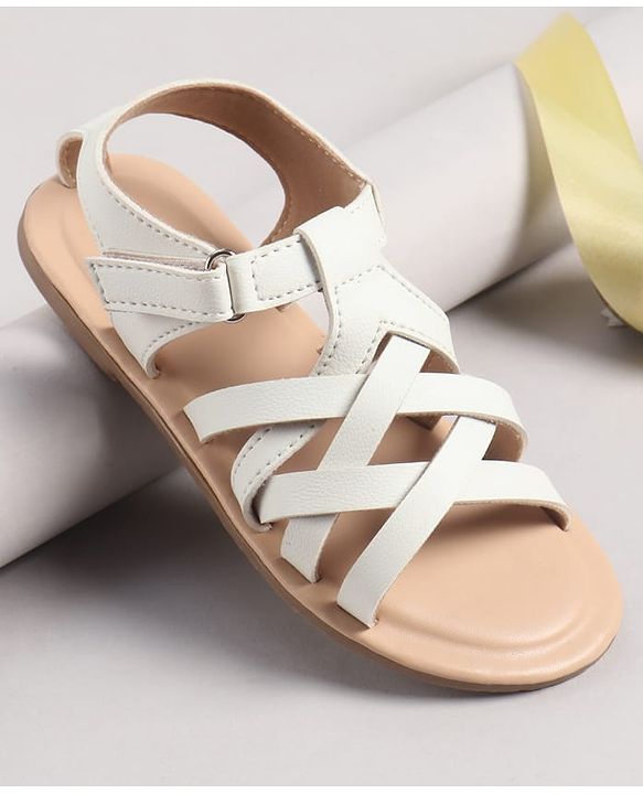 Pine Kids Sandals With Velcro Closure - White