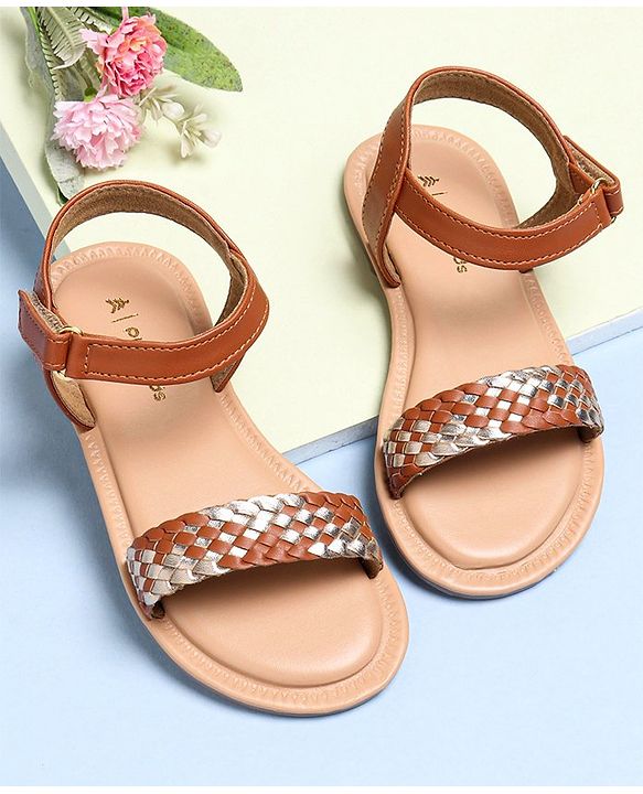 Pine Kids Sandals With Velcro Closure - White